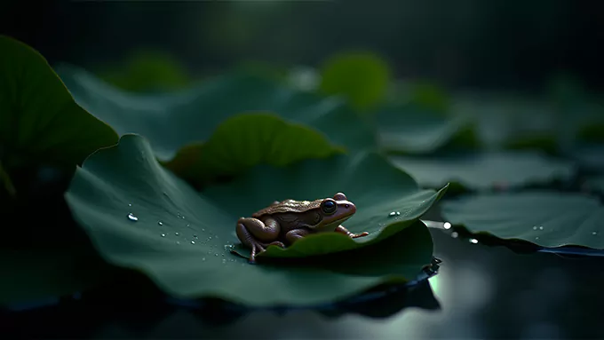[10 Hours] Pond Water & Frog Sounds | Night Forest Nature White Noise | Sleep Aid | Meditation | Focus Study | Healing Sounds | ASMR Nature