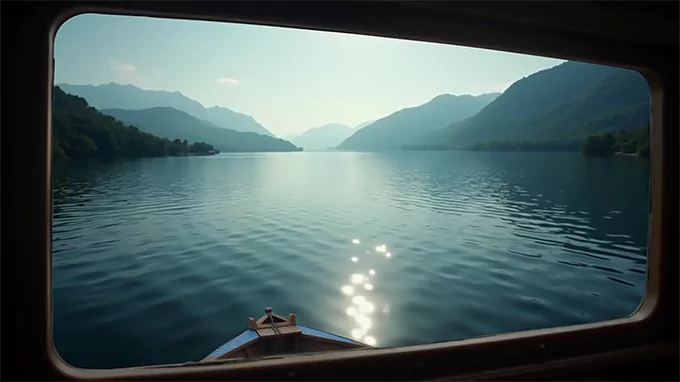 [10 Hours] Gentle Lake Waves from a Boat | Natural White Noise | Sleep Aid | Meditation | Relaxation | Focus